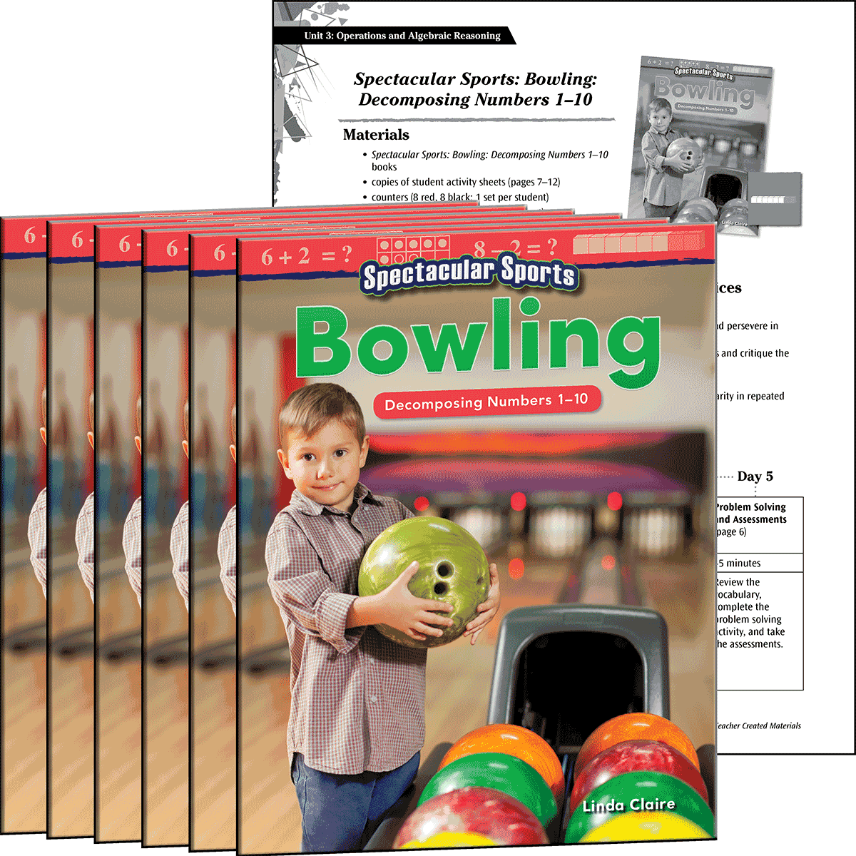 Spectacular Sports: Bowling: Decomposing Numbers 1-10 6-Pack