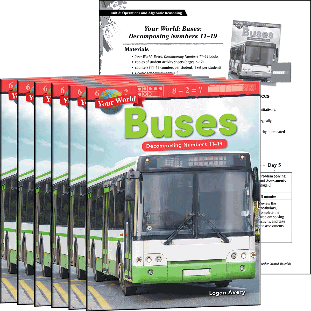 Your World: Buses: Decomposing Numbers 11-19 6-Pack