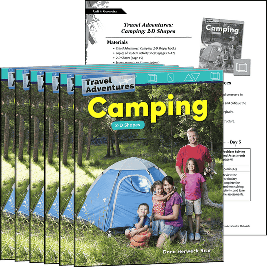 Travel Adventures: Camping: 2-D Shapes 6-Pack