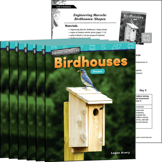 Engineering Marvels: Birdhouses: Shapes 6-Pack