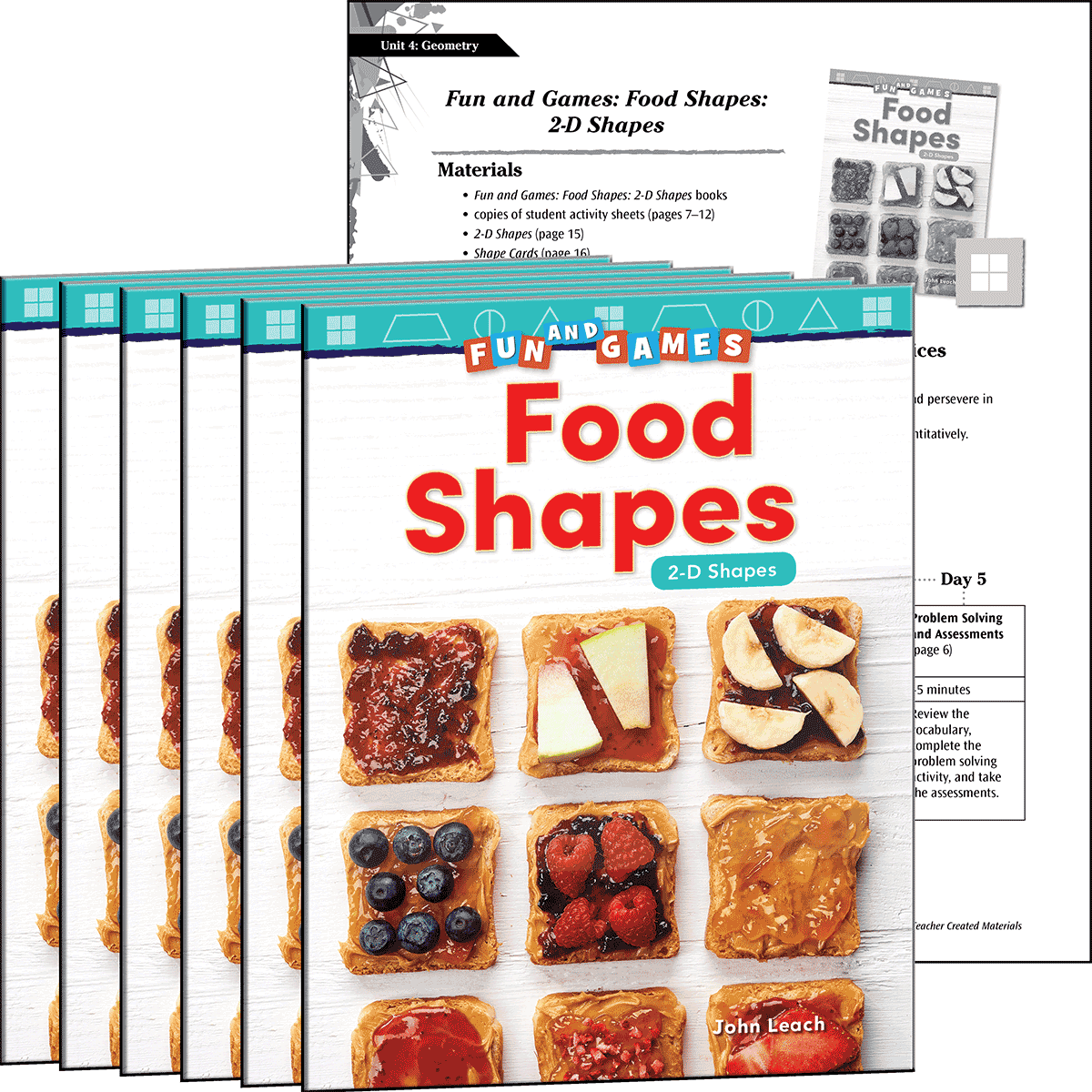 Fun and Games: Food Shapes: 2-D Shapes 6-Pack