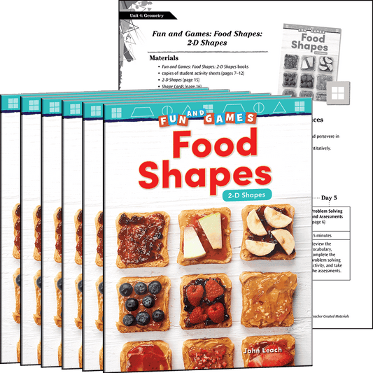 Fun and Games: Food Shapes: 2-D Shapes 6-Pack