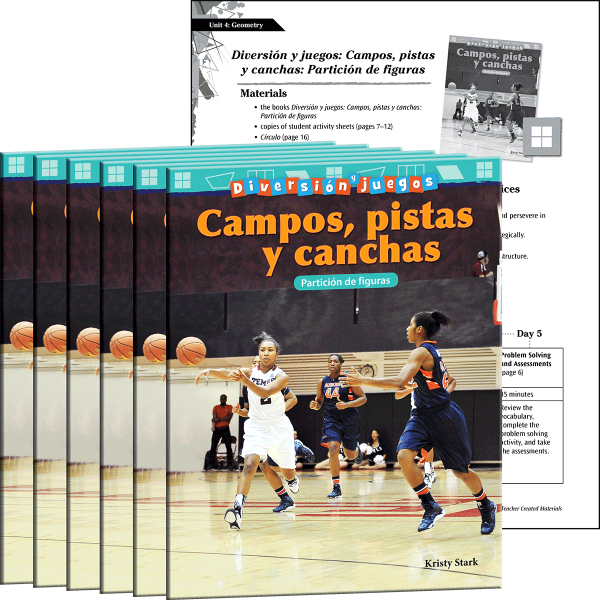 Diversión y juegos: Campos, pistas y canchas: Partición de figuras 6-Pack