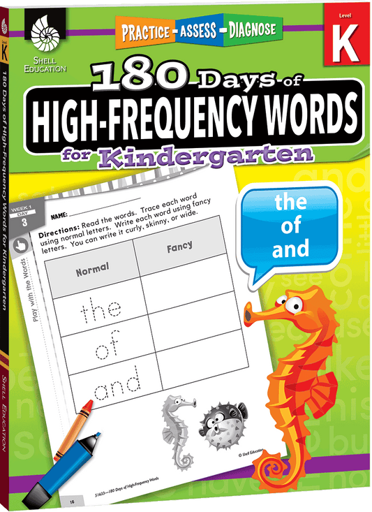 180 Days™: High-Frequency Words for Kindergarten