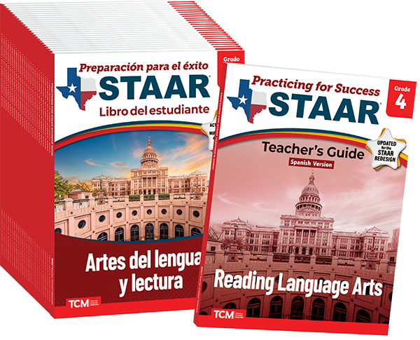 Practicing for Success: STAAR Reading Language Arts Grade 4 25-Pack (Spanish Version)