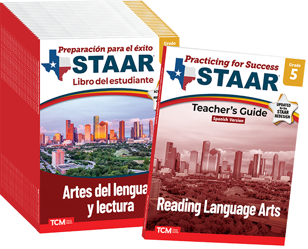 Practicing for Success: STAAR Reading Language Arts Grade 5 25-Pack (Spanish Version)