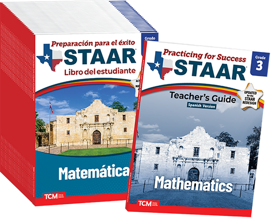 Practicing for Success: STAAR Mathematics Grade 3 25-Pack (Spanish Version)