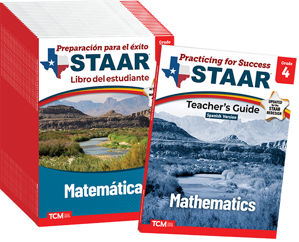 Practicing for Success: STAAR Mathematics Grade 4 25-Pack (Spanish Version)