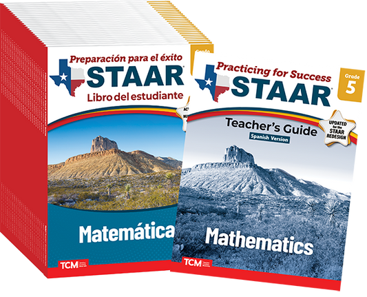 Practicing for Success: STAAR Mathematics Grade 5 25-Pack (Spanish Version)