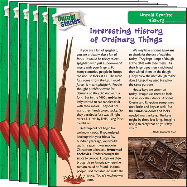 Untold Stories: History: Interesting History of Ordinary Things 6-Pack