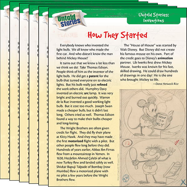 Untold Stories: Inventions: How They Started 6-Pack
