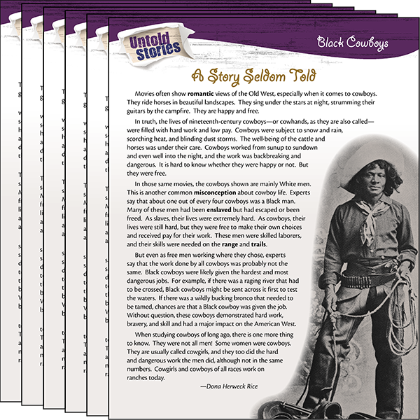 Black Cowboys: A Story Seldom Told 6-Pack