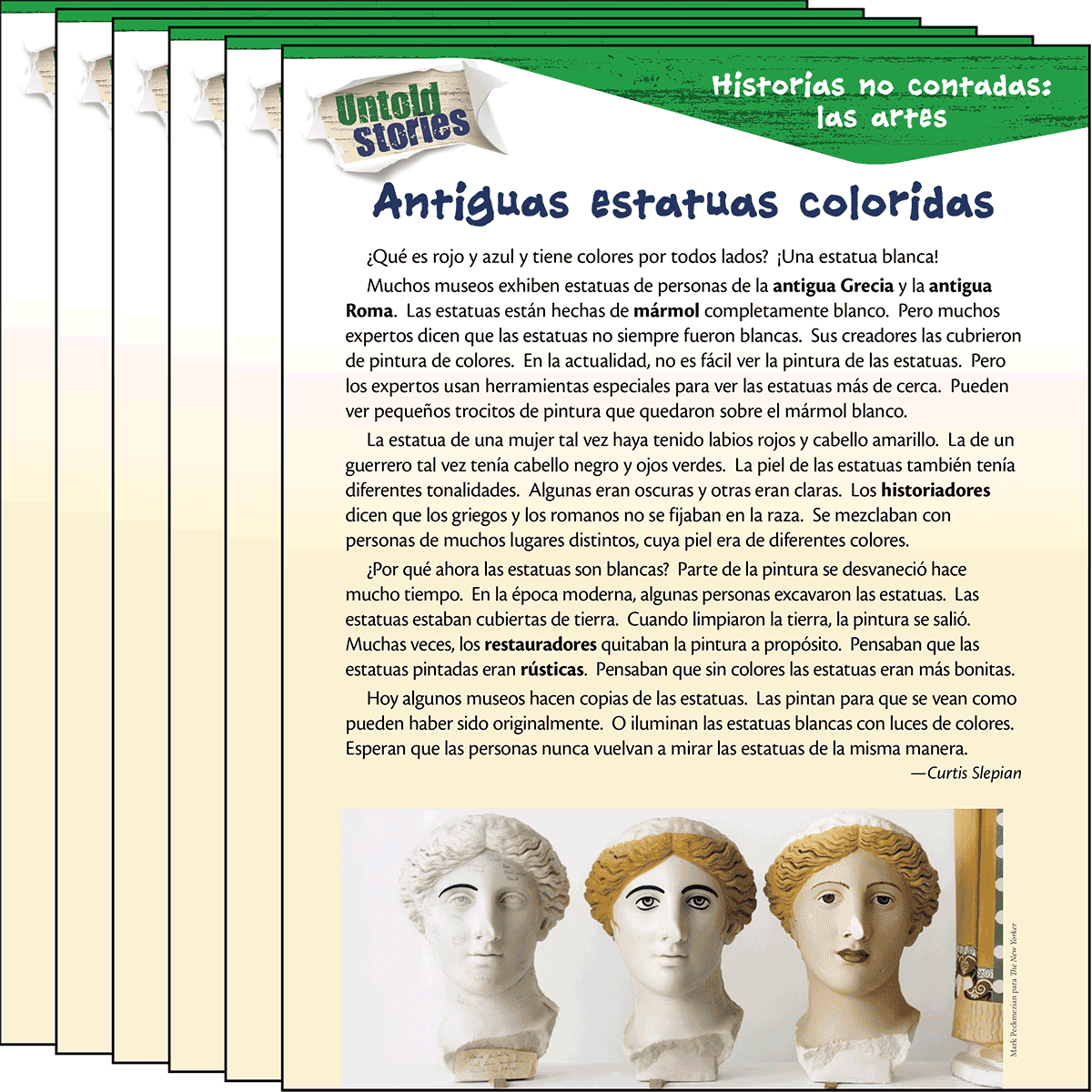 Historias no contadas: las artes: Antiguas estatuas coloridas 6-Pack